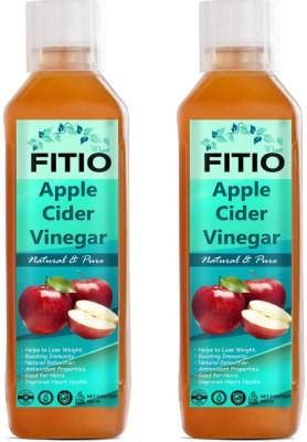 FITIO Organic Apple Cider Vinegar with Mother for Weight Loss Vinegar (Q) (Pack Of 2) Pro Vinegar(2 x 500 ml)