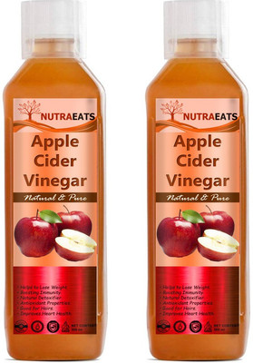 NutraEats Nutrition Apple Cider Vinegar With Mother Vinegar Vinegar (J) (Pack Of 2) Vinegar(2 x 500 ml)