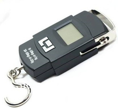 Glancing Portable Hanging Luggage Weight Machine Digital for Weighing Household Items i.e. Waste Newspaper, Gas Cylinder , disposal etc Capacity 50Kg Weighing Scale(Black)