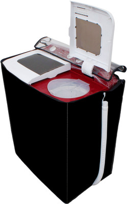 AAVYA UNIQUE FASHION Semi-Automatic Washing Machine  Cover(Width: 86.36 cm, Black)