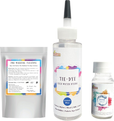 KADAM Tie Dye Cobalt Blue, Cold Water Fabric Dye Color, 100mL