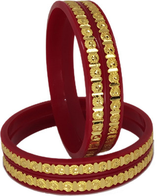 TANVI J Plastic Gold-plated Bangle Set(Pack of 4)
