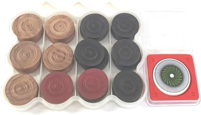 Pioneer The Legend Combo - Intl Apvd Carrom Coins/Striker-set ( colour may vary) 0.6 cm Carrom Board(Multicolor)