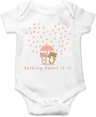 inkwale Baby Boys & Baby Girls White Bodysuit