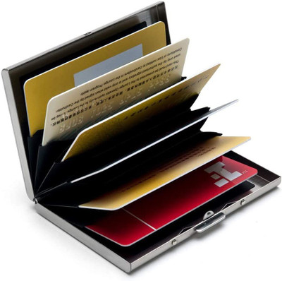 OFIXO 6 Card Holder(Set of 1, Silver)
