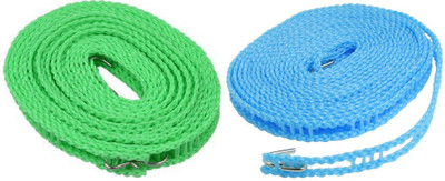 VAAMnational Best Premium Quality Lowest Price Retractable Windproof, Anti-Slip to Hang Garments, Adjustable Length Avoiding the Trouble of Twisting & Knotting, Very Convenient to Dry Hand Washed Clothes, Innerwear & Socks, Useful & Easy to Handle, F Clothesline for Drying, Two Hooks to Fasten to Ro