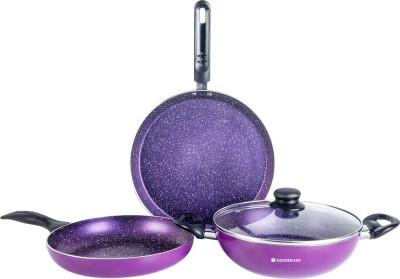 WONDERCHEF Induction Bottom Non-Stick Coated Cookware Set(Aluminium, 4 - Piece)