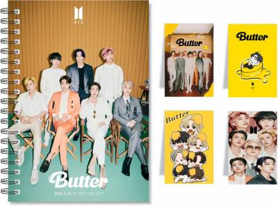 craft maniacs BTS BUTTER COLLECTION A5 Diary RULED 160 Pages