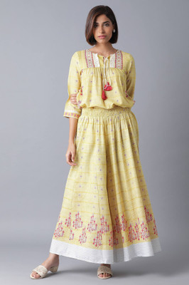 W Women Ethnic Top Palazzo Set