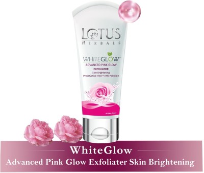 LOTUS HERBALS WhiteGlow Advanced Pink Glow Exfoliator Skin Brightening(100 g)