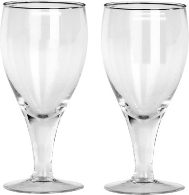 Somil (Pack of 2) Stylish Transparent Wine Glass For Bar, Home, Restaurant -C5 Glass Set Wine Glass(300 ml, Glass, Clear)