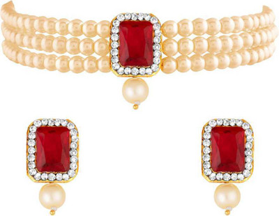 CATALYST Brass Copper Brown, Red Jewellery Set(Pack of 1)