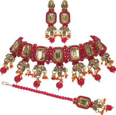 CATALYST Brass Brass Red, Gold Jewellery Set(Pack of 1)