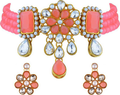 CATALYST Brass Brass Pink, White Jewellery Set(Pack of 1)