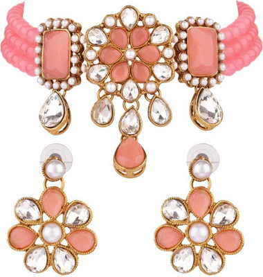 CATALYST Brass Brass Pink Jewellery Set(Pack of 1)