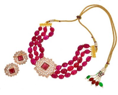 YUVI CREATIONS Brass Multicolor Jewellery Set(Pack of 1)