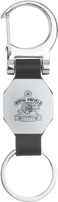 DiHAWK Stylish Leatherette Imported Key Chain for RE Bullet Enfield Bikes with Belt Hook and Logo Key Chain