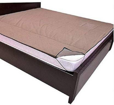 COZY FIT Elastic Strap Double Size Waterproof Mattress Cover(Brown)