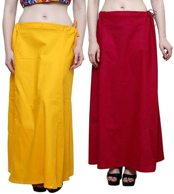 CottonZone Red and Yellow Cotton Blend Petticoat(XL)