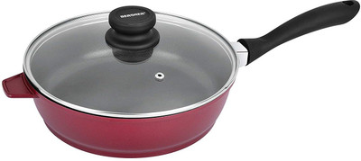 8% OFF on BERGNER Scarlett 1 L Casted Fry Pan 24 cm diameter with Lid 1 L capacity(Aluminium, Non-stick, Induction Bottom)