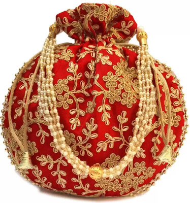 Glimpse GOLDEN RED PED POTLI 259 Potli
