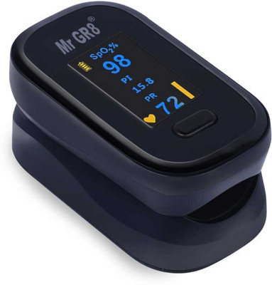MR GR8 FINGER PULSE OXIMETER PO-02 WITH BLACK BAG + OLED Digital Finger Pulse Oximeter Spo2 Blood Oxygen Monitor Arterial Saturation Monitor With Pulse Rate Monitor Heart Rate Monitor & Perfusion Index Medical Health Monitoring Device with Automatic Shutdown Fintertip Pulse Oximeter Pulse Oximeter P