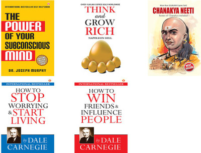 The Power Of Your Subconscious Mind+Think And Grow Rich+Chanakya Neeti English(PB)+How To Stop Worrying & Start Living+How To Win Friends & Influence People(Paperback, Dr. Joseph Murphy+Napoleon Hill+B K Chaturvedi+Dale Carnegie)