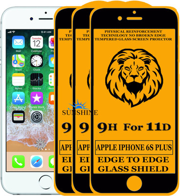 SUNSHINE Edge To Edge Tempered Glass for Apple iPhone 6s Plus(Pack of 3)