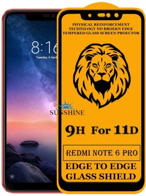 SUNSHINE Edge To Edge Tempered Glass for Mi Redmi Note 6 Pro(Pack of 1)