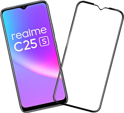 HUPSHY Edge To Edge Tempered Glass for Realme C25s(Pack of 1)