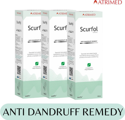 10% OFF on Atrimed Scurfol Anti-Dandruff Topical Pack of 3(300 ml) 10% OFF on Atrimed Scurfol Anti-Dandruff Topical Pack of 3(300 ml)