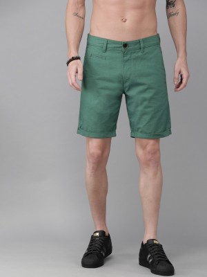 Roadster Solid Men Green Chino Shorts