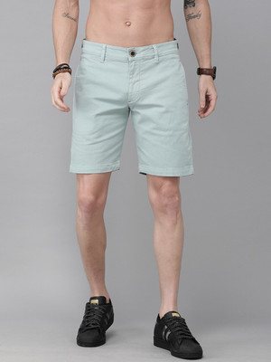 Roadster Solid Men Blue Chino Shorts
