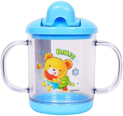 Baby Shopiieee Sippy Cups For Toddlers with Spout Learner Cup with Handle for Boy, Water Bottle for Baby 6 Months(Blue)