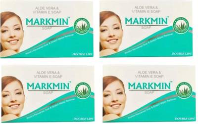DOUBLE LIPS Markmin Aloevera & Vitamin E soap for Scar & Stretch Marks Removal (4 x 75 g)