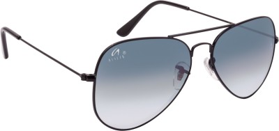 AISLIN Oval, Aviator Sunglasses(For Men & Women, Grey)