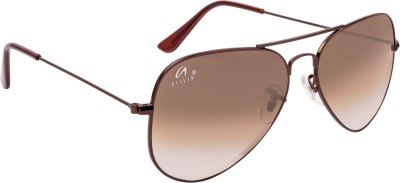 AISLIN Aviator Sunglasses(For Men & Women, Brown)