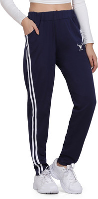 Clothina Solid Women Dark Blue Track Pants