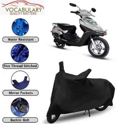 MEGA MARTZZ Waterproof Two Wheeler Cover for Hero(Electric Flash, Black)