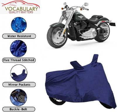 MEGA MARTZZ Waterproof Two Wheeler Cover for Harley Davidson(Fat Boy, Blue)
