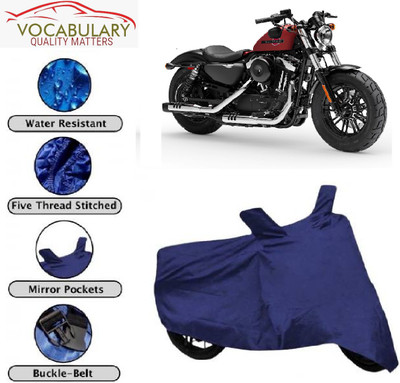 MEGA MARTZZ Waterproof Two Wheeler Cover for Harley Davidson(Forty Eight, Blue)