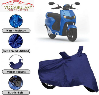 MEGA MARTZZ Waterproof Two Wheeler Cover for 22Motors(Flow, Blue)
