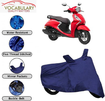 MEGA MARTZZ Waterproof Two Wheeler Cover for Yamaha(Fascino, Blue)