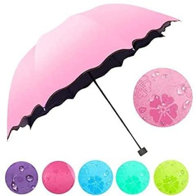 Kritika Enterprise magic Rain Umbrella for Sun UV Protection and Rainy Season (Multi-color) Umbrella(Multicolor)