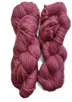 RCB Thick Chunky Wool Hand Knitting Yarn (Light MEHROON) (Hanks-400gms) Shade No-10