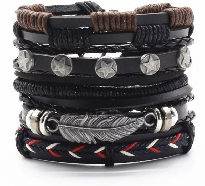 TASHKURST Leather Bracelet(Pack of 5)