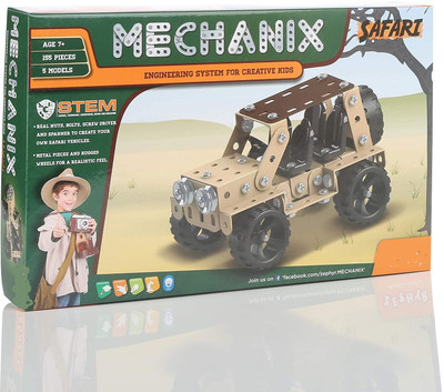 PEZYOX MECHANIX Safari, Construction Toy, Building Blocks, Car Toys, for 6+ yrs Boys and Girls(Multicolor)