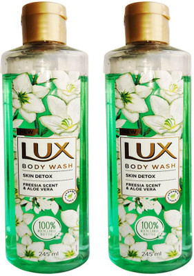 LUX Skin Detox Freesia Scent & Aloe Vera Body Wash 2X245ml(2 x 245 ml)