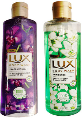 LUX Fragrant Skin + Skin Detox Body Wash 2X245ml(2 x 245 ml)