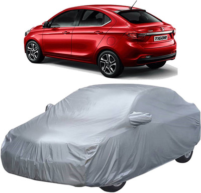 UK Blue Car Cover For Tata Tigor (With Mirror Pockets)(Silver, For 2017, 2018, 2019, 2020, 2021 Models)